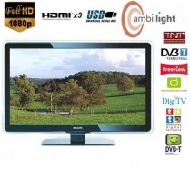 Philips 47PFL7603H LCD Television   AT130-BP TV Stand - black glass