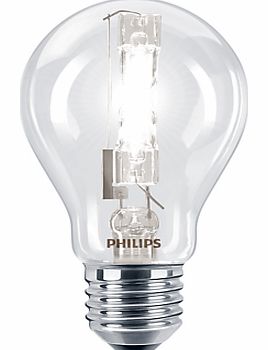 Philips 70W ES Eco Halogen Classic Bulb, Clear