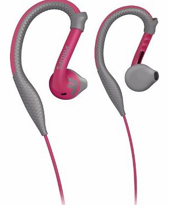Philips ActionFit Sports SHQ2200PK - pink/grey - over-the-ear mount headphones