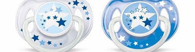 AVENT SCF176/22 BPA-Free Glow in the Dark Night-Time Soothers (6-18 Months) 2 Pack