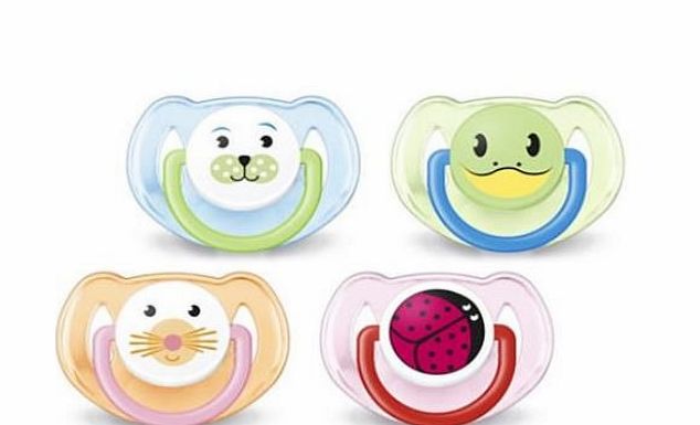 AVENT SCF182/34 BPA-Free Animal Soothers (6-18 Months) (Set of 2) Designs May Vary