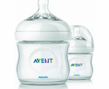 Philips AVENT SCF690/27 125 ml Natural Newborn Feeding Bottle (Pack of 2)
