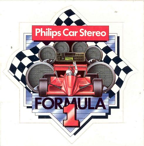 Car Stereo Formula1 1 Car Sticker (10cm x 10cm)