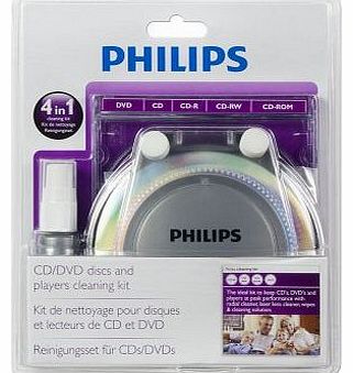 Philips CD/DVD disc and player cleaning kit