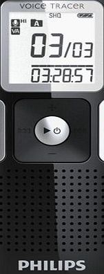 Philips Digital Voice Tracer LFH0642 - Digital voice recorder - flash 2 GB - MP3 - display: 1.4`` - piano black, platinum chrome