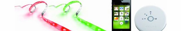 Philips Friends of hue Personal Wireless Lighting Lightstrips Starter Kit (2 x LED Lightstrip Mood Lights, 1 Bridge)