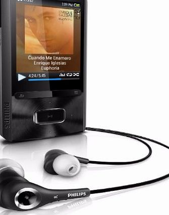 Philips GoGear Ariaz SA3ARA08K/02 8GB MP4 Player with FullSound Full Colour Display Video Playback and FM Radio - Black