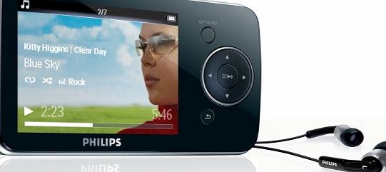 Philips GoGear Opus 8GB MP3 and Video Player with 2.8 Inch LCD (works with BBC iPlayer)
