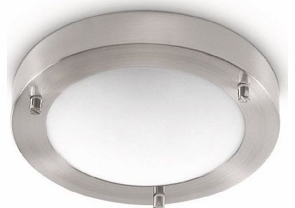 Philips MyBathroom Treats Bathroom Ceiling Light Matt Chrome (Includes 1 x 28 Watts G9 Bulb)