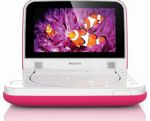 PD7006P/05 Spill Resistant 7-inch Portable DVD Player - Pink (New for 2013)