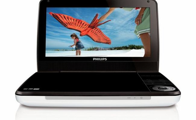 Philips Pd9000 9`` Pal/Ntsc Region Free Code Free Zone Free Portable Dvd Player, Play Any Region Dvd, Dual Voltage 110-220 Volts With 5 Hour Battery, Black Divx, Xvid 