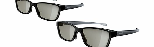 Philips PTA436 Full Screen Gaming Glasses, 2 Pairs