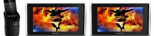 PV9002i/12 In-Car Twin Screen 9-inch Portable Video Player for iPod/iPhone/iPad (New for 2013)