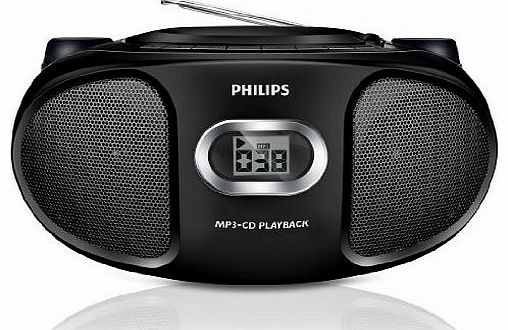 Philips radioreg. az 305 black cd, mp3, FM radio, audio, black
