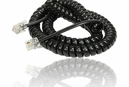 Philips RJ10 1m Coiled Curly Telephone Handset Cable