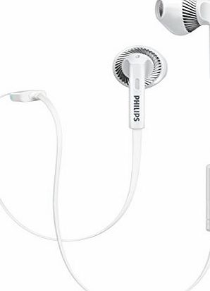 Philips SHB5250WT/00 Wireless Bluetooth Headset (Microphone, Tangle-Free Cable, Earbud Shape) - White