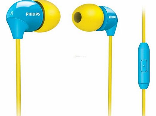 Philips SHE3575YB/10 Universal In-Ear Headset for iPhone - Yellow/Blue