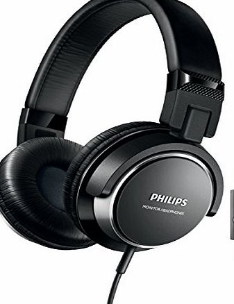 Philips SHL3265BK Closed Back, On-Ear Compact Folding Stereo Headphones with Mic - Black