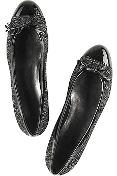 Tweed ballerina flats