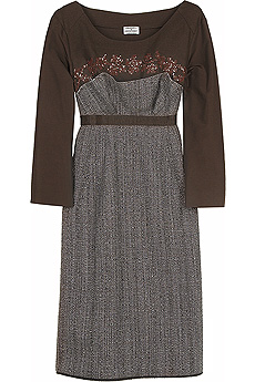 Philosophy Di Alberta Ferretti Tweed fitted minidress