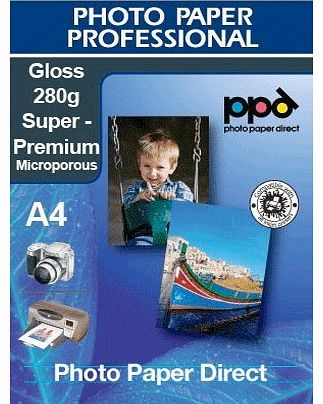 A4 Inkjet Premium Gloss Photo Paper - Heavy Weight - 280gsm x 50 Sheets **Special Deal**