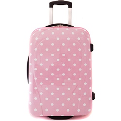 Pink Polka Dot Medium 24` Trolley Case