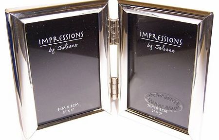 Picture Frames IMPRESSIONS BY JULIANA SILVER DOUBLE PHOTO FRAME FS426 2x3