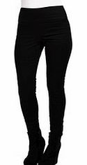 Pieces Funky black high-waisted leggings