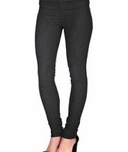 Pieces Funky Foxy black cotton blend jeggings