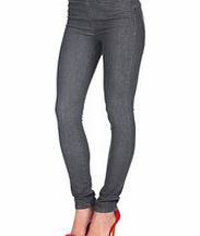 Pieces Funky Foxy grey cotton blend jeggings