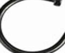 PiercedOff Black Titanium Nose Hoop Ring 20GA (0.8mm x 8mm)