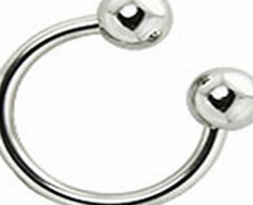 PiercedOff Surgical Steel Circular Barbell Horseshoe Bar Ring Lip Ear Tragus Studs Eyebrow 16GA (1.2mm x 10mm x 3mm Balls)