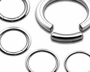 Piercing Boutique Surgical Steel Segment Ring Nose / Eyebrow / Labret - 1.2mm (16g) x 8mm Diameter