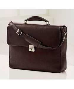 Brown Soft Leather Briefcase