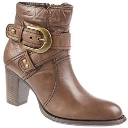 Female Pcbon800 Leather Upper Textile/Other Lining Comfort Ankle Boots in Brown