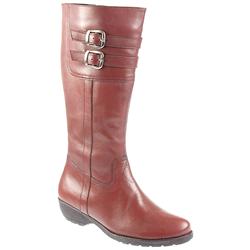 Female Pclib801 Leather Upper Textile Lining Calf/Knee in Burgundy