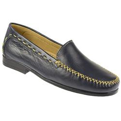 Female PCNAP600 Leather Upper Leather Lining Casual Shoes in Navy - Gold