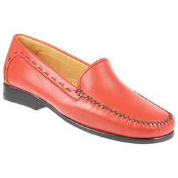 Female PCNAP600 Leather Upper Leather Lining Casual Shoes in Red