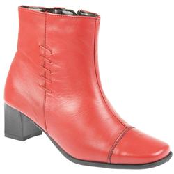 Pierre Cardin Female Pcpkl607 Leather Upper Leather Lining Comfort Ankle Boots in Red
