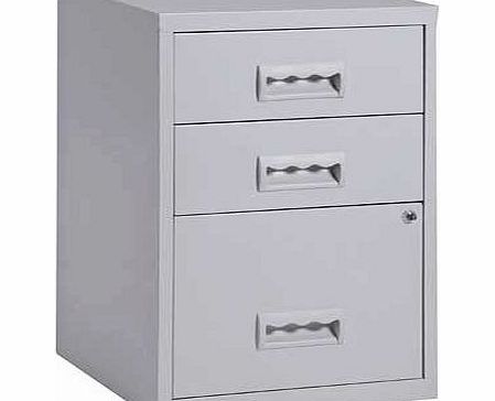 Pierre Henry 3 Drawer Combi Filing Cabinet - Grey