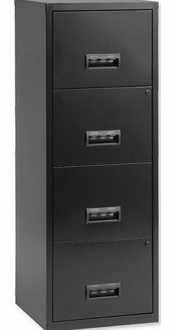 4 Drawers Maxi Filing Cabinet - Black