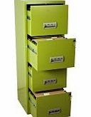 A4 4 Drawer Maxi Filing Cabinet - Color: Green