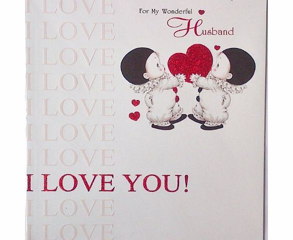 PIERROT For my Wonderful HUSBAND on Valentines Day - large card