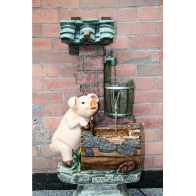 Pig and Buckets Water Feature