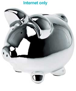 Pig Money Bank - Chrome