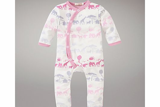 Pigeon Safari Print Romper, Pink