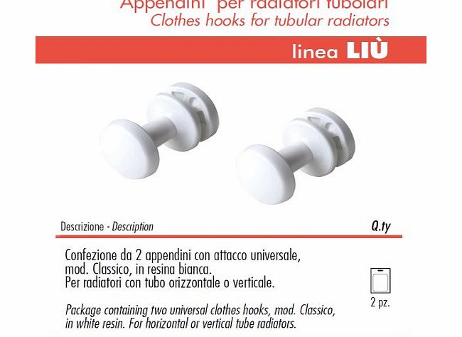 Pika Shop 2 Accessories Radiators Bathroom (Hangers) - White Classic