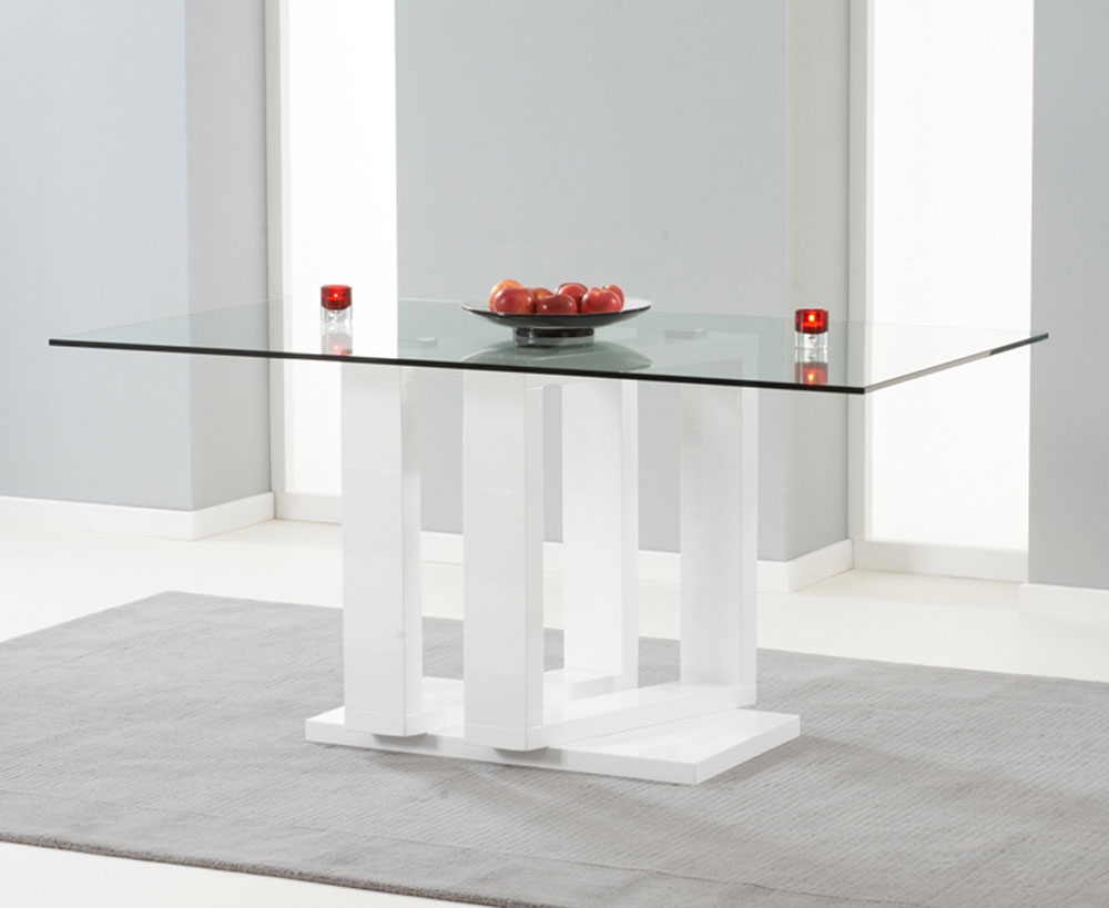Pilar White Gloss Dining Table - 160cm
