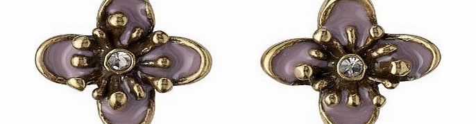 Pilgrim Jewelry Flower Rosa 241332803 Brass Stud Earrings