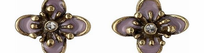 Pilgrim Jewelry Flower Rosa 241332803 Brass Stud Earrings